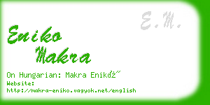 eniko makra business card